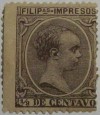 Filipinas Falso postal 1/8 c Postal Forgery Pelón Nuevo * Philippines Spain old 