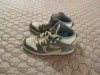 NIKE WHITE & BLUE LEATHER & CANVAS HI TOP TRAINERS SIZE 5.5 