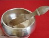 Tibetan Jewelry Handmade Buddhism White Copper Singing Bowl 