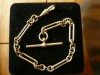 OLD WHITE METAL ALBERT / POCKET WATCH CHAIN GOOD CONDITION 