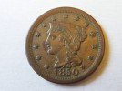 U.S.A. United States One Cent Coin 1850 AEF Grade Very Nice Scarce.....   