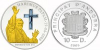 Andorra - 2005 - 10 Dinars - Benedictus Habemus Papam 19-04-2005  