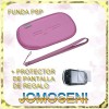 FUNDA ROSA para Consola PSP 1/2/3000 SONY CON CORREA + PROTECTOR de PANTALLA 