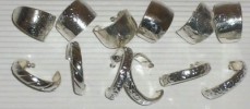 Silver Earrings - 12 Lot Open Hoop Different Styles Huggie Wholesale Resale Bulk 