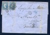 Rare lettre de de Marseille ( 1863 ) pour Barcelone avec deux n° 22 !!! 