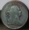 1807 Draped Bust Half Cent VF+ 1/2 penny rare coin key date money Close to EF XF 