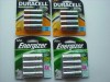 4 PKS AA4 RECHARGEABLE BATTER: 2 DURACELL. 2 ENERGIZER. THE BEST RECHARGEABLES. 