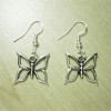 Vintage Silver Butterfly Charm Earring Jewelry Sterling Hooks NEW 