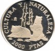 ESPAÑA: 2000 Pesetas plata 1996 proof  OSOS - Cultura y Naturaleza 