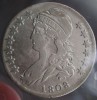 1808 Capped Bust Half Dollar F to VF detail rare coin old money OFF CENTER ERROR 