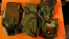 4 US Military Issue ARMY M81 Woodland Camo Tactical Pouches-2 Double Mag- 2 Nade 