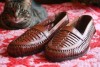 **AMAZING VINTAGE WOVEN LEATHER LOAFERS, SIZE 6/39** 