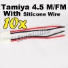 10 x 4.5 M/FM with Siticone Wire cable Tamiya Free Shipping 