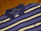 M Blue/Yellow/Purple POLO Ralph Lauren Short Sleeve Shirt Horse/Pony Logo 