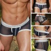 New Navy blue Mesh Underpants Men's Sexy Boxer Briefs Underwear Size XL 