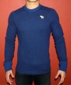 NEW ABERCROMBIE & FITCH AF MUSCLE SLIM THERMAL SWEATER BLUE MENS M 