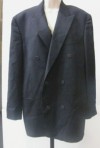 Mens Designer DKNY Double Breasted Black Pinstripe Suit Jacket Size Uk 40R 