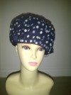 Vintage 1950s 60s Pill Box Hat With Net Veil Blue & White Polka Dots Jacoll 