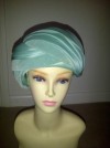 Vintage Edna Wallace 1960s Turban Hat Mint Green 