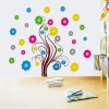 COLORFUL LOVE FLOWERS TREE REMOVABLE  art mural Wall decal Sticker DM0050 