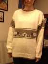 HAND KNIT, 100% BRITISH WOOL, SHEEP JUMPER FROM LAKE DISTRICT SIZE M 