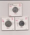 3, 5 & 10 centimos coins from Spain-1945 & 1953 5 cent. + 1941 10 cent. 