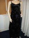 Black velvet evening dress by Paddy Campbell, size 10/12 