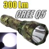 NEW CREE Q5 300 Lumen 5 Mode Flashlight Torch 18650 Aluminum Alloy Free Shipping 