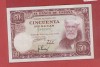 50 PESETAS RUSIÑOL 1951 SIN  CIRCULAR .-RARILLO BARATO MUY BONITO ¡SIN SERIE!