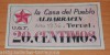 Billete o vale por 20 cts.  U. G. T. Albarracin Teruel  1936 