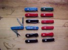  Lot of 13 Wenger Esquire Swiss Army Knife  