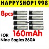 8x 3.7V 160mAh RC Battery Lipo AKKU FOR Nine Eagles 260A Solo pro V2 NE4950001 