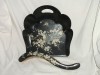 VICTORIAN PAPIER MACHE BRUSH & CRUMB TRAY FAIR CONDITION NEEDS A LITTLE T.L.C. 