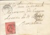 Año 1864 edifil 64 4c Isabel II envuelta matasellos Valls Tarragona