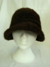 VINTAGE Chocolate Brown Fluffy Angora Cloche Style Hat 