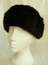 VINTAGE Chocolate Brown Faux Fur Hat 