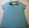 Abercrombie Juniors Stretch Pique Polo Light Aqua Sz M 