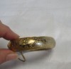 Antique Ladies' Etched Gold Bangle Bracelet 