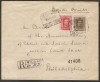 SPAIN 1928 Registered CV Bilbao to Philadelphia 