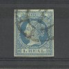 SPAIN 1860-61 1 REAL PALE BLUE ON GREENISH FINE USED WITH GOOD MARGINS, GIBBONS 