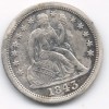 1843 DIME LIBERTY SEATED 