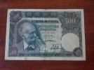 BILLETE DE ESPAÑA 500 PESETAS 1951 SERIE B