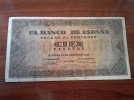 BILLETE DE ESPAÑA 100 PESETAS DE BURGOS