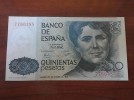 SIN SERIE BILLETE DE ESPAÑA 500 PESETAS 1979 ROSALIA DE CASTO SIN SERIE