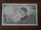 BILLETE DE ESPAÑA 100 PESETAS 1965 SIN SERIE BECQUER