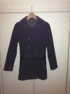 lovely smart olive green peter pan collar winter coat jacket 