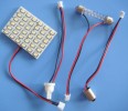 1x White 36 SMD LED Dome Bulb+Adapter(BA9S+921+Festoon) 