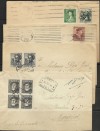 Spain stamps on 4 Spanish inland covers 1947-52 