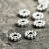 700 Tibet Tibetan Silver Antique Vintage Flower Spacer Bead Finding 5x5mm TS1465 