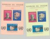 Ecuador 1966 Dr. Schweitzer Kennedy UN Maps 2v S/S 1v Perf + 1v Imperf NH 